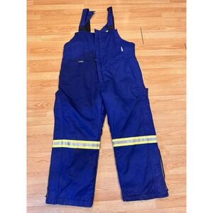 FireZero FR Flame Resistant Bib Overalls Mens 2XL Blue HRC 4 Quilted Reflective